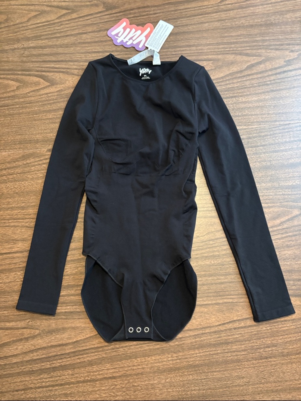 NEW YITTY Medium Large Black Nearly Naked Shaping LS Bodysuit